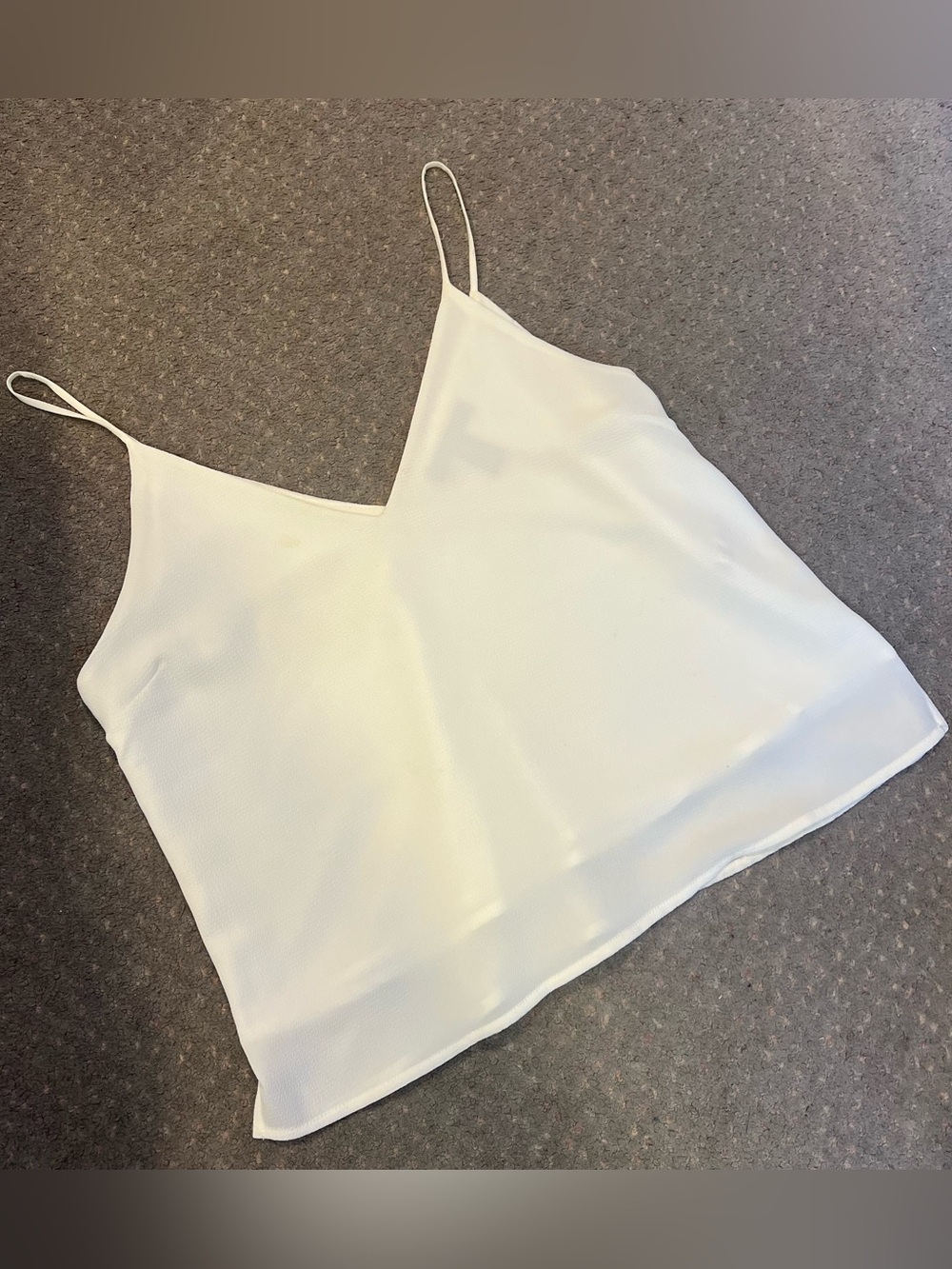 Forever 21 White V-Neck Spaghetti Strap Camisole